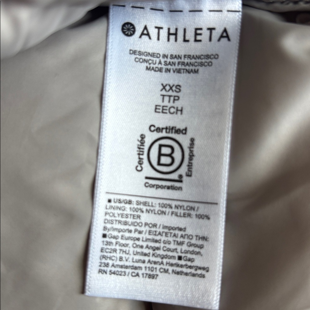Athleta Aire Puffer Parka in Feather Size XX-Small NWT - Picture 6 of 7